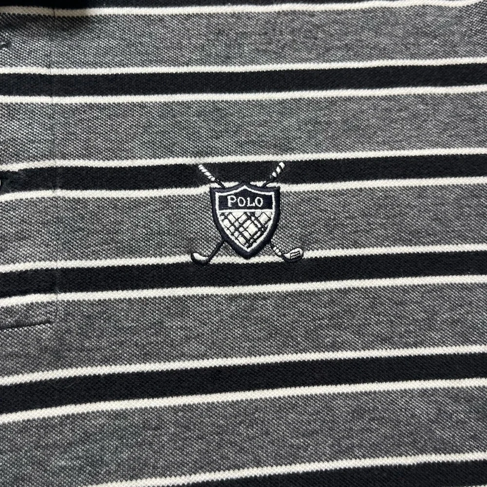 Polo Golf Ralph Lauren polo shirt short sleeve black, white & gray XL preppy